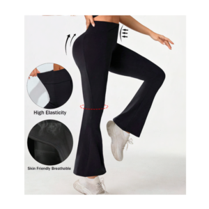 Pantalones de yoga con diseño de cruz en V en la cintura